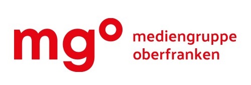 Das Logo der Mediengruppe Oberfranken - kurz mgo in roter Schrift