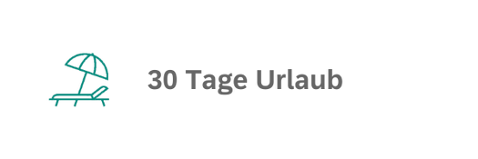 Icon und Text: 30 Tage Urlaub 